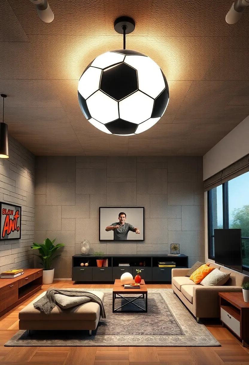 Sports Star: A Soccer ⁣Ball Ceiling⁣ Light that lights up the ⁤room, ⁣celebrating a ⁤favorite sport and ⁢invigorating ⁤the atmosphere