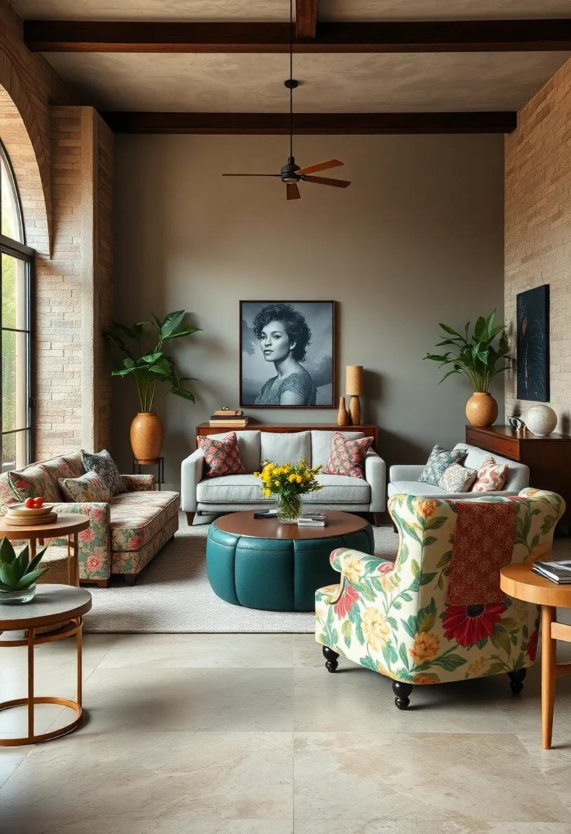 Accent Furniture: ‌Opt for a ‌floral print⁢ armchair or⁣ ottoman​ as a focal point in your living ‍room