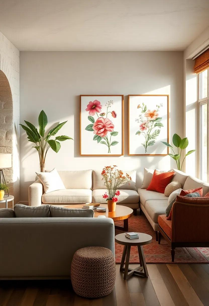 Floral Art: Hang ⁣framed botanical prints ⁢or canvas artwork to⁤ bring a touch of ⁢nature indoors