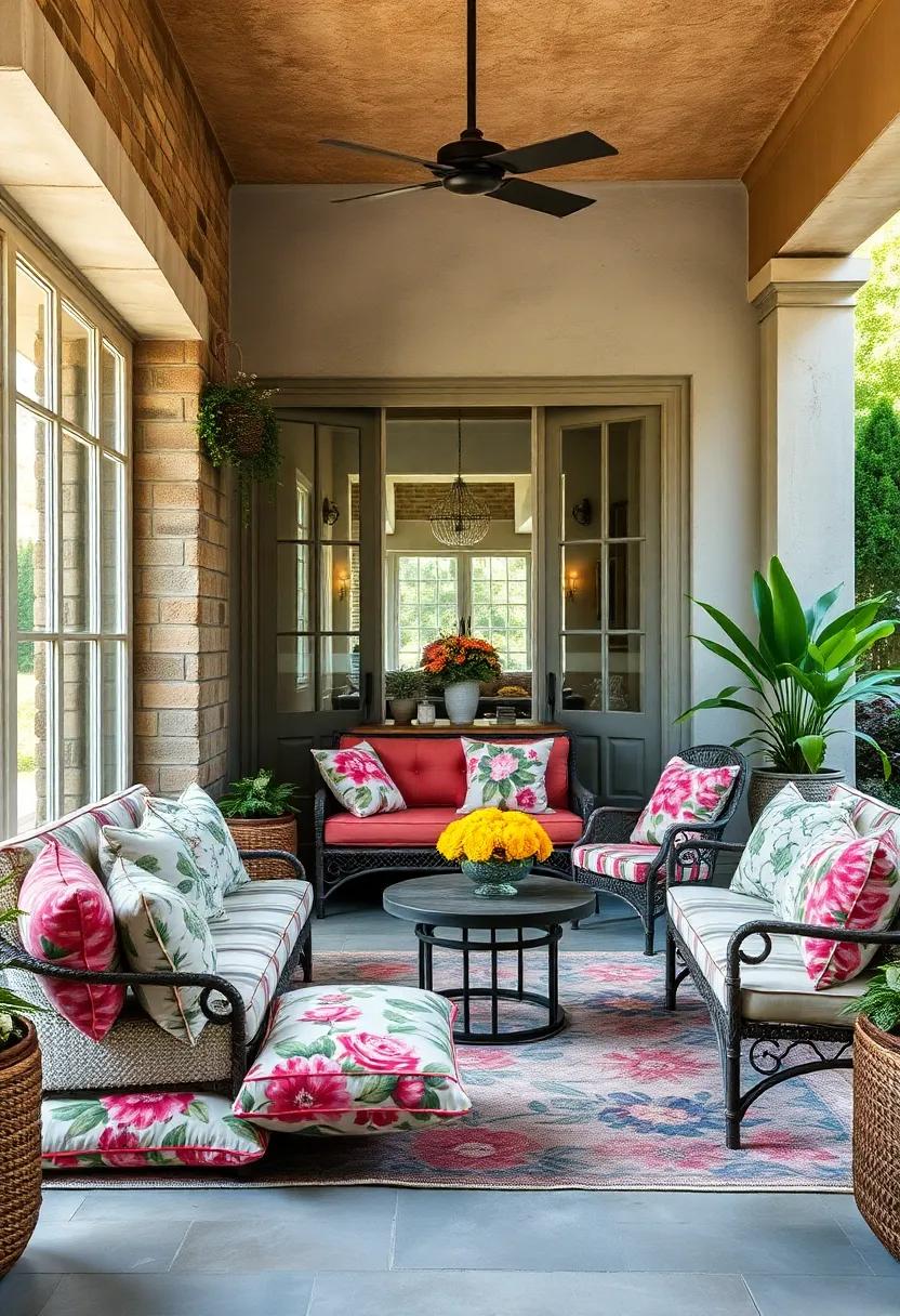 Outdoor Spaces: Use floral-printed ⁣outdoor cushions‌ and ⁣rugs to transform your patio ‌into an inviting retreat