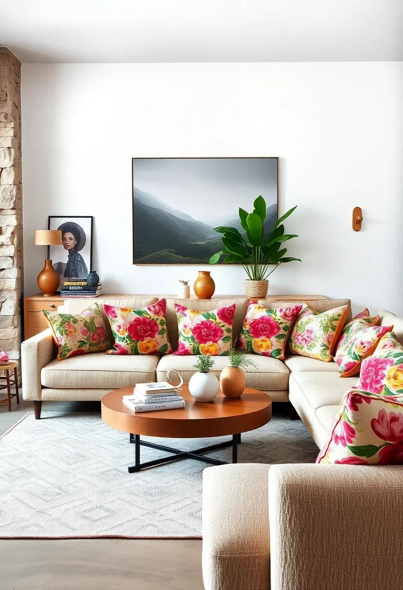 Playful Pillows: Swap out standard pillows⁤ for floral-print variations‍ to‌ easily update⁢ your sofa ‍or bed