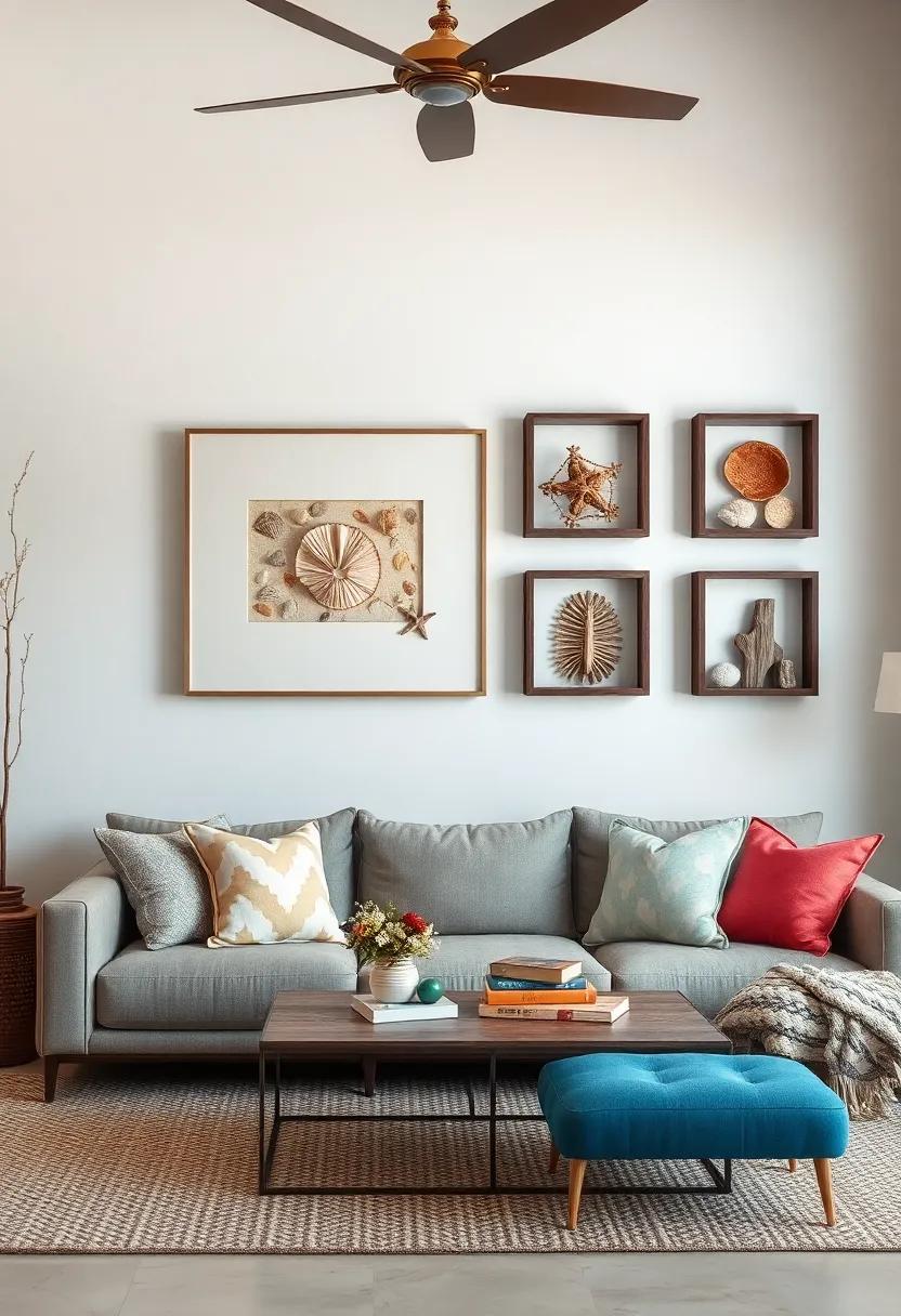 Beach Finds ⁢in Shadow Boxes: Incorporate shells, sand, ⁢and driftwood in shadow boxes‌ to encapsulate the essence of coastal‌ adventures