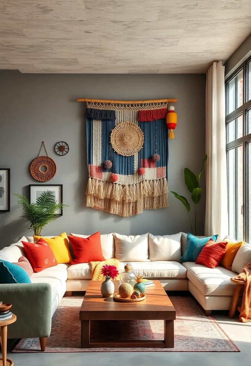 Create a Fabric Wall Hanging: Combine texture and color ⁢using ‍woven tapestries or fabric​ scraps to make a cozy,artistic statement