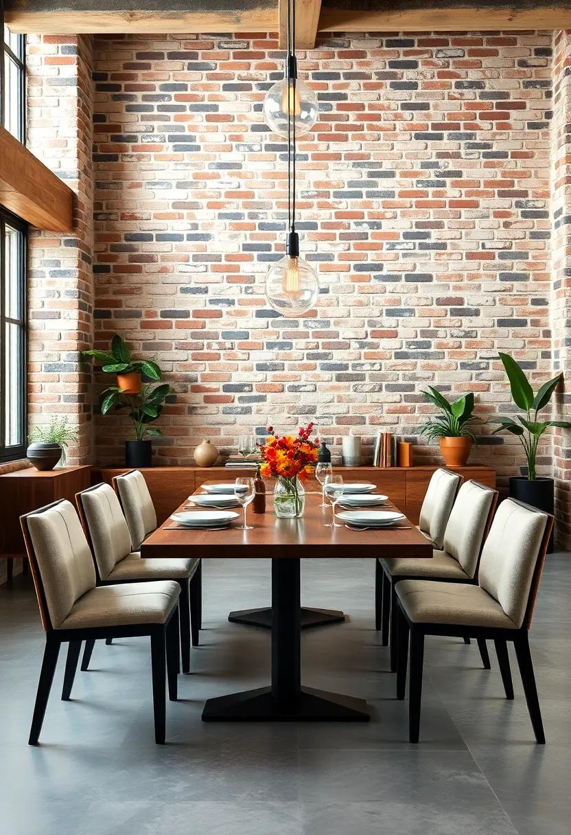 Embrace Minimalism:‌ Opt for ⁣a sleek, uncluttered table design ‌to ​let the brick wall take center stage