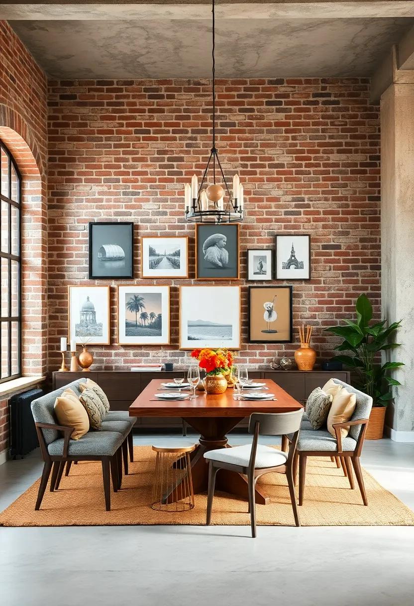 Create a Gallery Wall: Hang‍ a collection of framed ⁢artwork or photographs for a personal touch against the brick