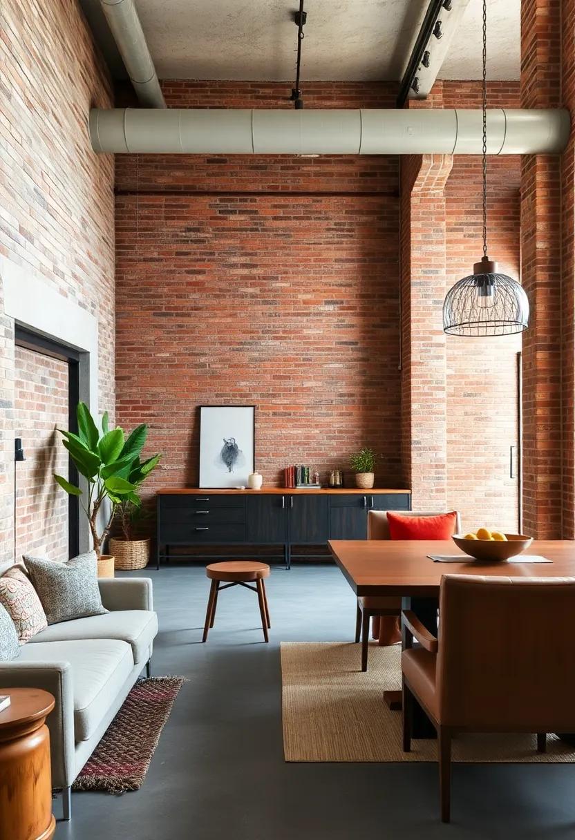 Choose⁢ a Neutral Palette: Let⁢ the‍ brick shine by⁤ selecting muted colors for walls, furniture, and textiles