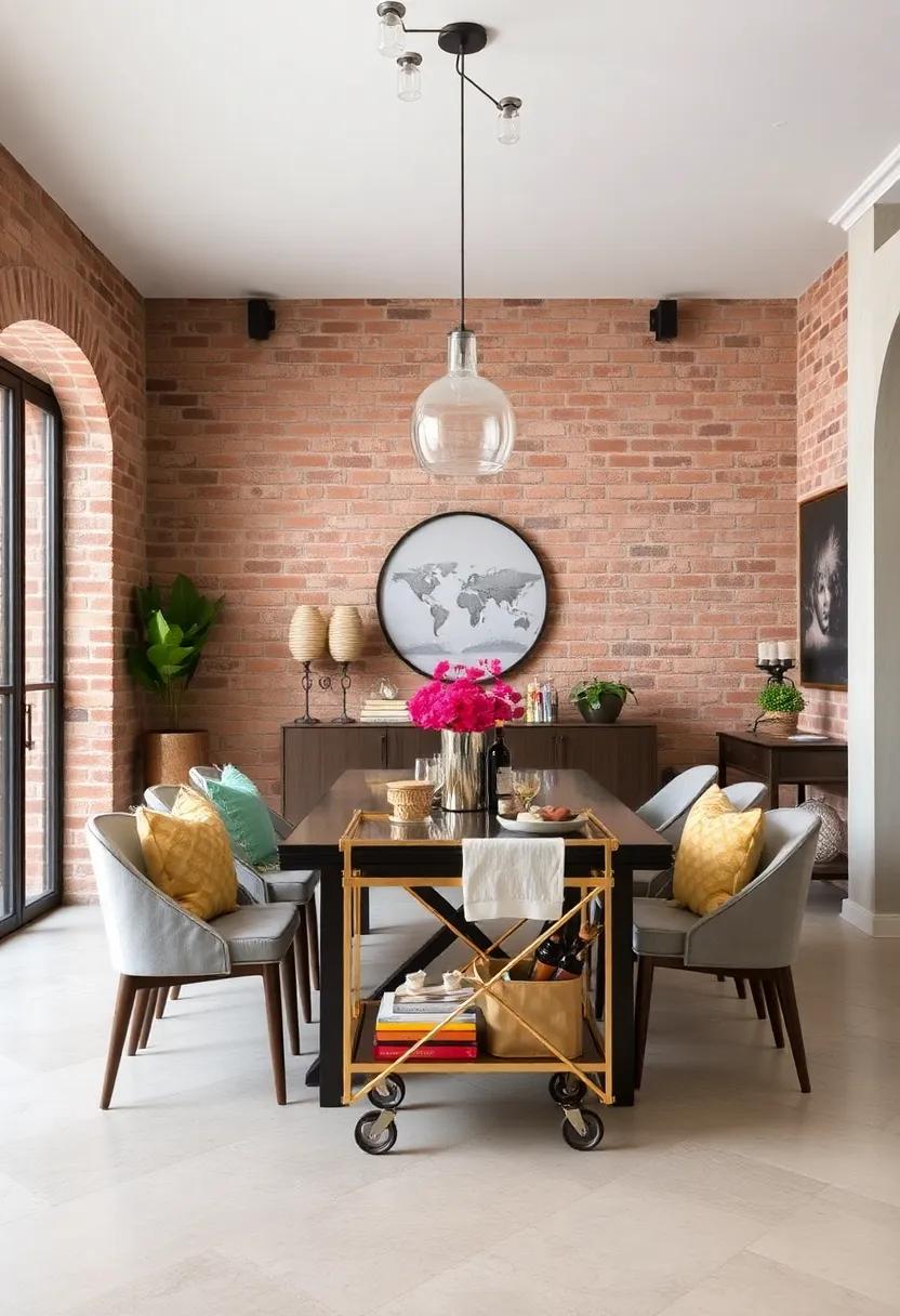 Add a ⁢Bar Cart: ⁣Include a‌ stylish‍ bar cart for⁣ entertaining, adding both ⁤utility and ‌flair‌ to the dining‌ area