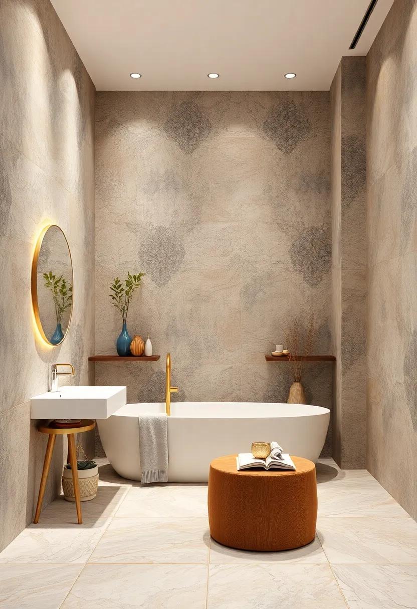 Creative Grout Lines: Experiment with colorful grout lines in textured tiles‌ to add unexpected bursts of color and dimension