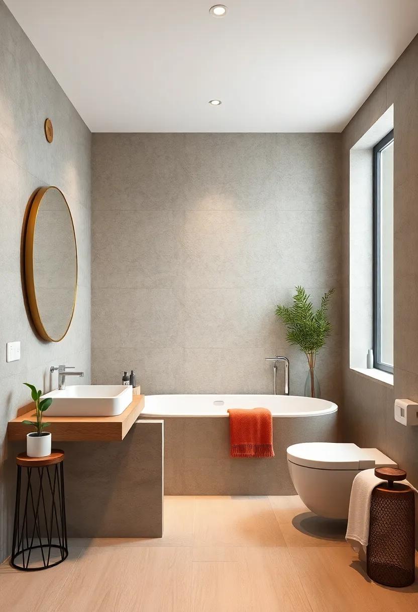 Metallic Finishes:‌ Play with metallic ⁢wall paints or tiles to capture light and bring an element of sophistication and shine