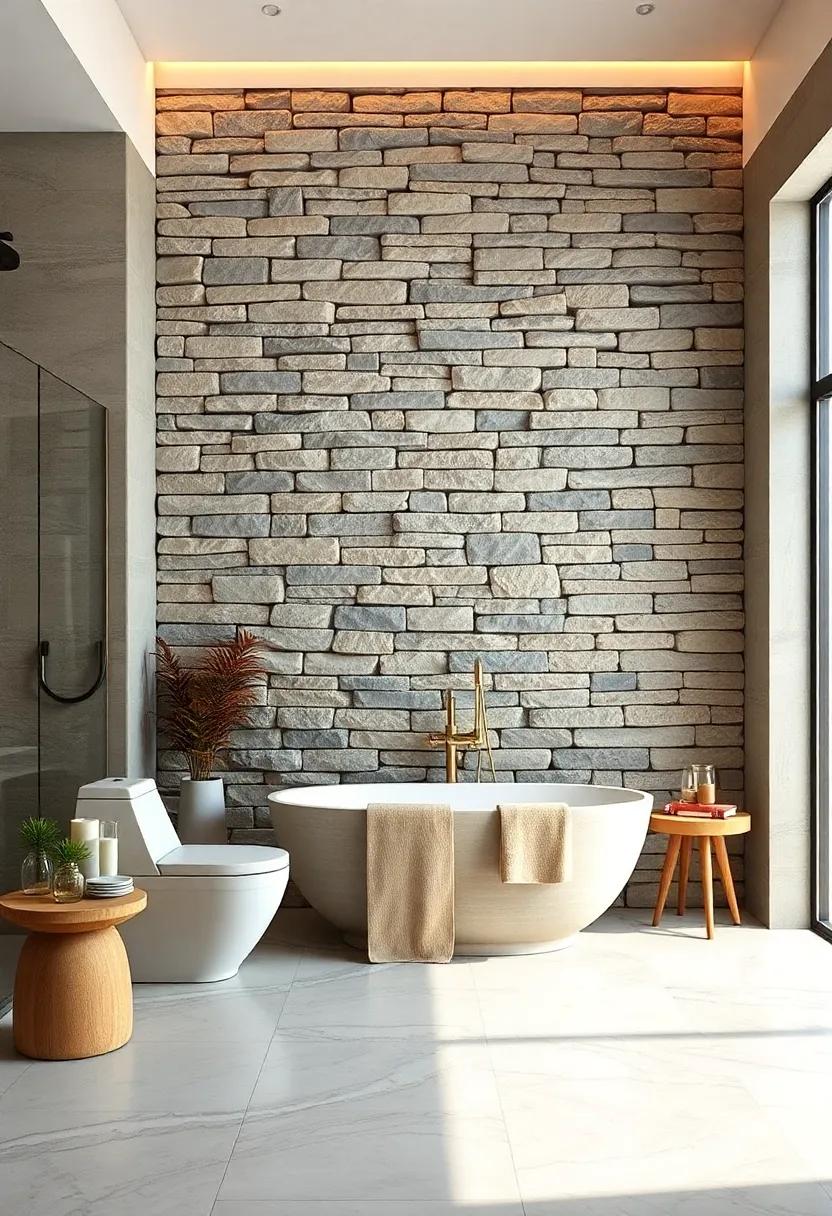 stacked Stone: Create a⁢ feature⁤ wall with stacked stone‍ that adds a raw, natural texture and introduces an earthy ⁤elegance