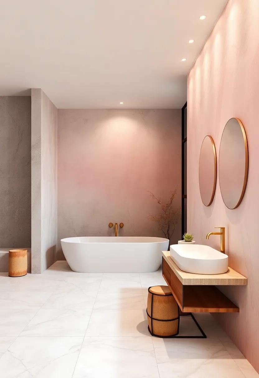 Subtle Ombre: Use an​ ombre paint technique on textured walls for a‌ soft gradient that‍ gives your bathroom a dreamy transition