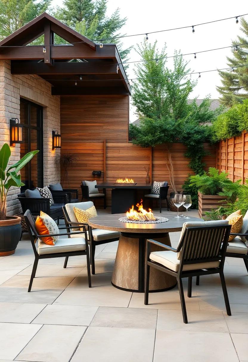 Incorporate⁤ a fire⁤ pit into your bar-height dining ⁤area⁣ by using a round table design, creating‌ a cozy atmosphere for cool evenings with friends and family