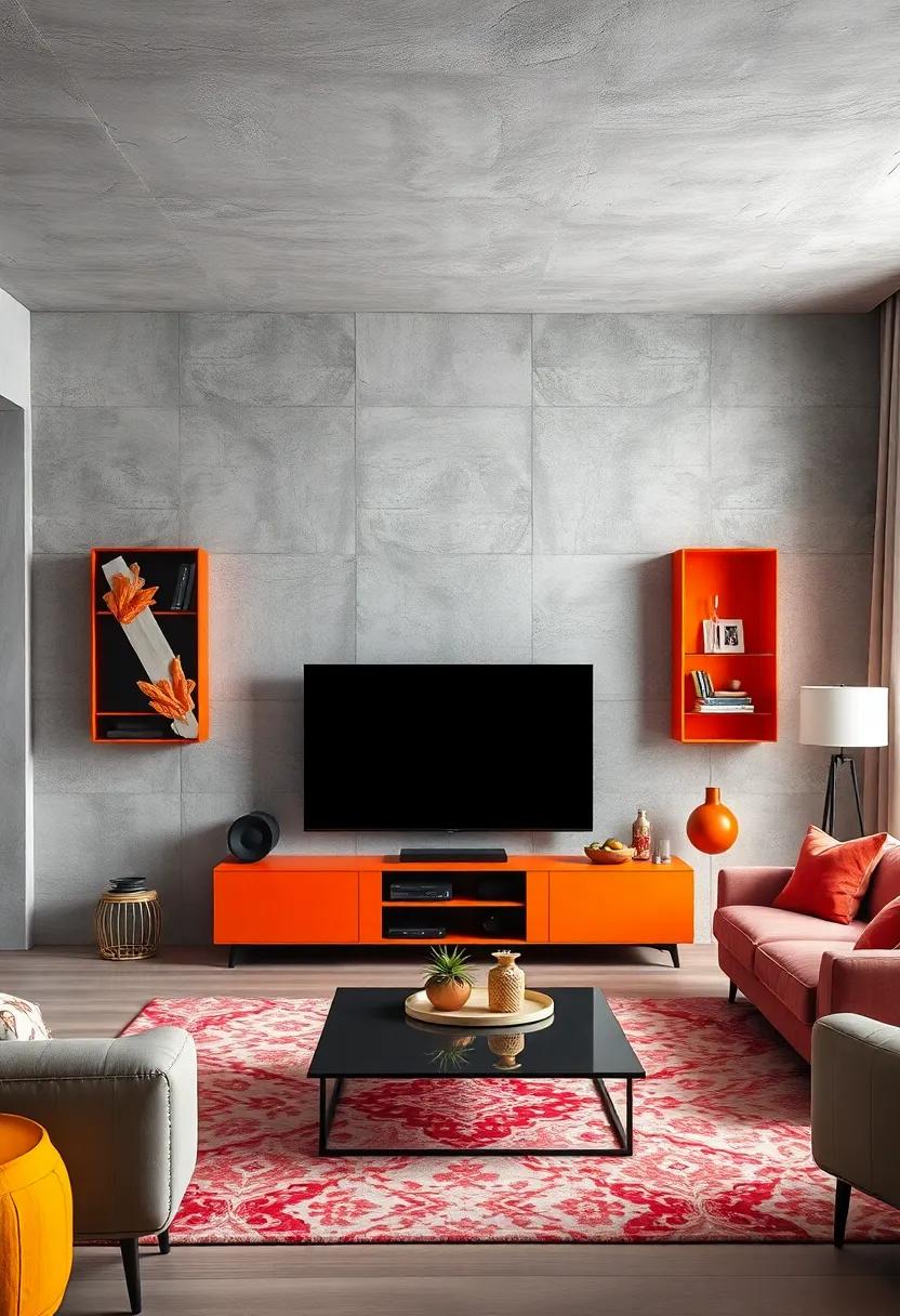 Color⁢ Pop: Brightly colored TV units with built-in speakers that serve as bold⁣ statement pieces,⁣ adding a‌ dash of personality⁤ to your​ living room