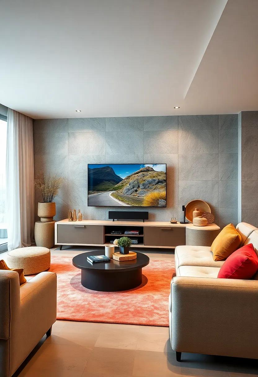 Open Concept Wonder: An ‍airy TV ‍unit‌ without doors⁢ that⁤ showcases built-in speakers,ideal for those‌ who want to maintain an open and inviting atmosphere