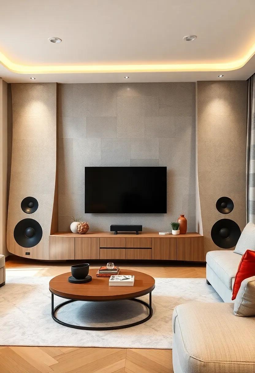 Soft Curves: Curved⁤ TV units designed with built-in speakers​ that create inviting lines and ⁤soft edges for a cozy atmosphere