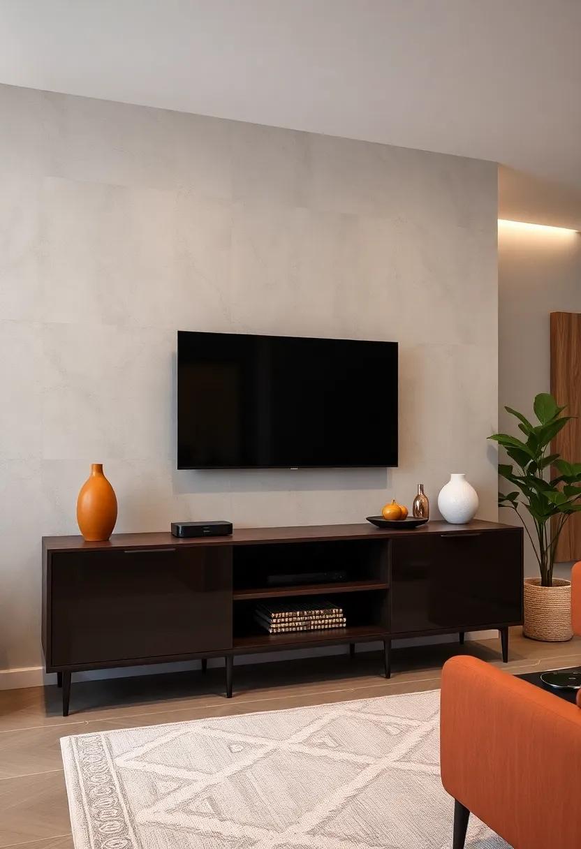 Tech Savvy:⁤ Modern TV units equipped with Bluetooth speakers ‌and ‍smart ‍technology, combining convenience with sleek, elegant design